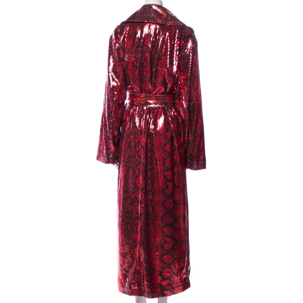 ADIDAS x IVY PARK Trench Coat / Overcoat 'IVP Sequin Duster' - Red/Black XL - Picture 11 of 12